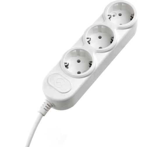 Изображение товара Бытовой удлинитель Power Cube 3р с/з, без выкл. 3500 Вт, 16 А, 5м 31,5 (белый) PC-3B-5M