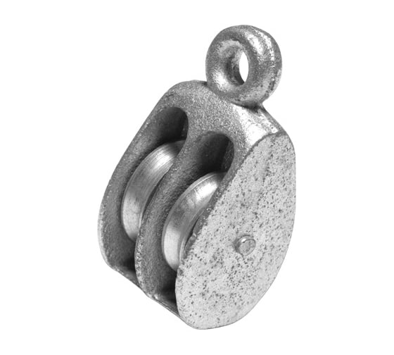 Изображение товара Блок двойной КРЕП-КОМП цинк, шкив металлический 25 мм /7/ (25шт) бдм25м