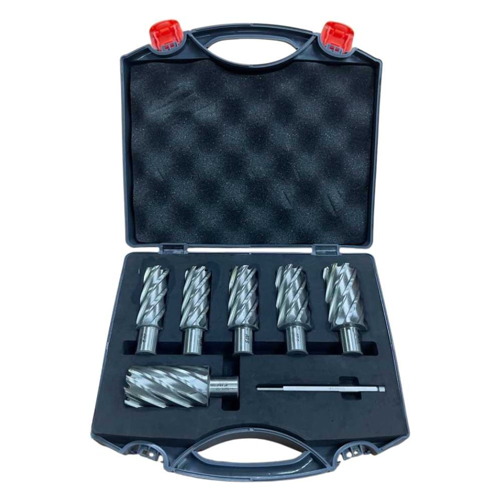 Изображение товара Набор корончатых сверл AT-S HSS 55 мм Weldon 19 25-35 мм 7 шт