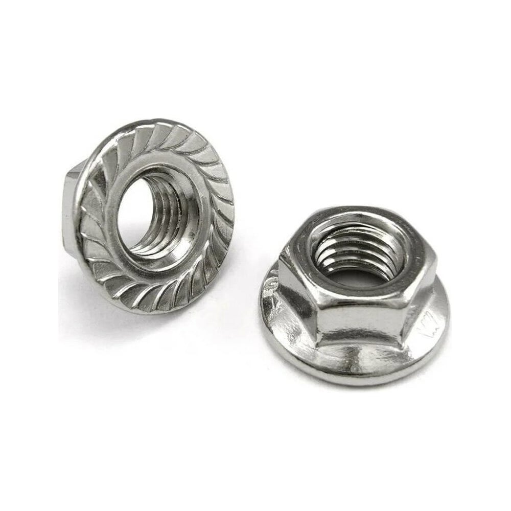 Изображение товара Гайка с фланцем М18 DIN 6923, упаковка 40 штук, сталь