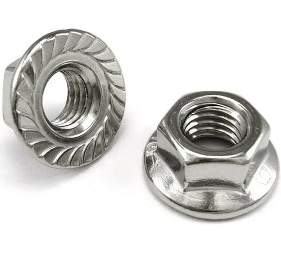 Изображение товара Гайка с фланцем КРЕП-КОМП DIN6923 м18 Средняя фасовка (40шт) гф18ф