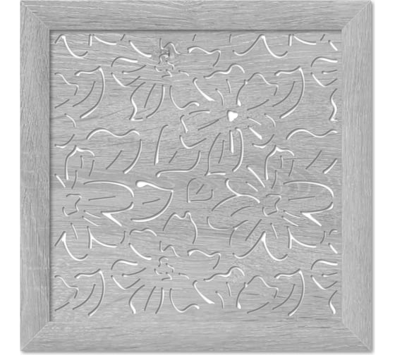 Изображение товара Экран для радиатора Стильный Дом Цветы 60x60 см, дуб серый v547282