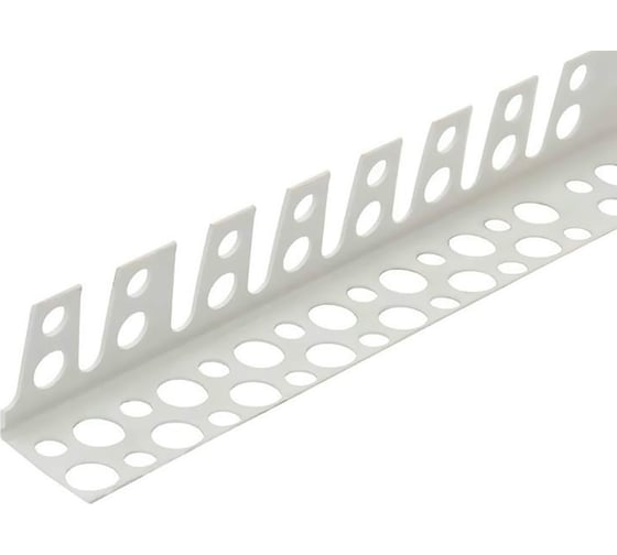 Изображение товара Угол штукатурный перфорированный ПВХ GRACE (25 шт, 23х23 мм, 2,5 м, белый) УТ000027543