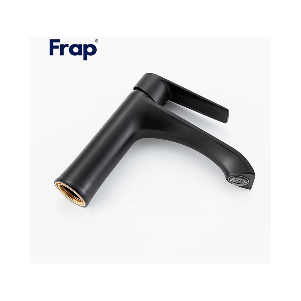 Изображение товара Современный черный однорычажный смеситель для умывальника FRAP F10501-6