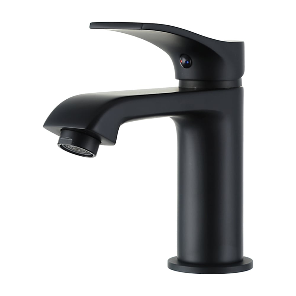 Изображение товара Смеситель для раковины FRAP F1075-6 черный современный однорычажный