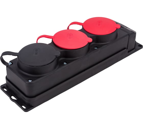 Изображение товара Штепсельная колодка NE-AD с крышкой, 2*3*25А+1*16А, каучук, 4011