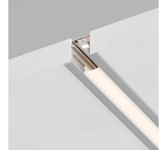 Изображение товара Профиль встраиваемый FERON CAB244 10х17мм, алюминиевый, серебро, 2м, 52152