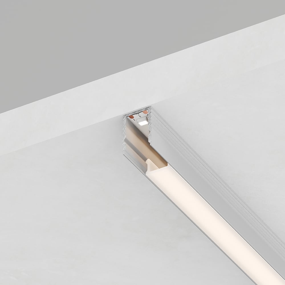 Изображение товара Профиль накладной FERON CAB241 алюминиевый 9х7.8 мм серебро 2 м с экраном