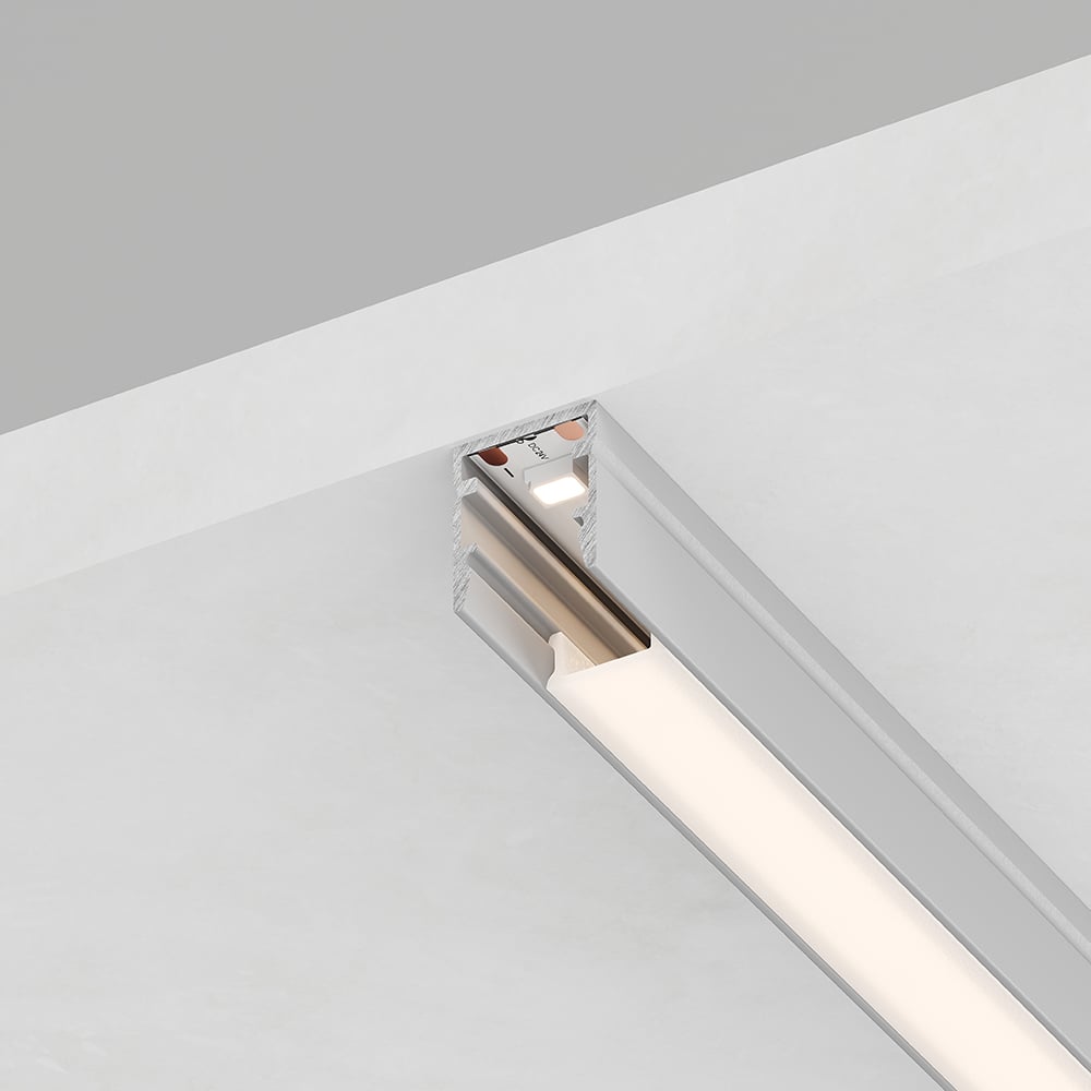 Изображение товара Профиль накладной FERON CAB243 10х10 мм алюминиевый серебро 2м