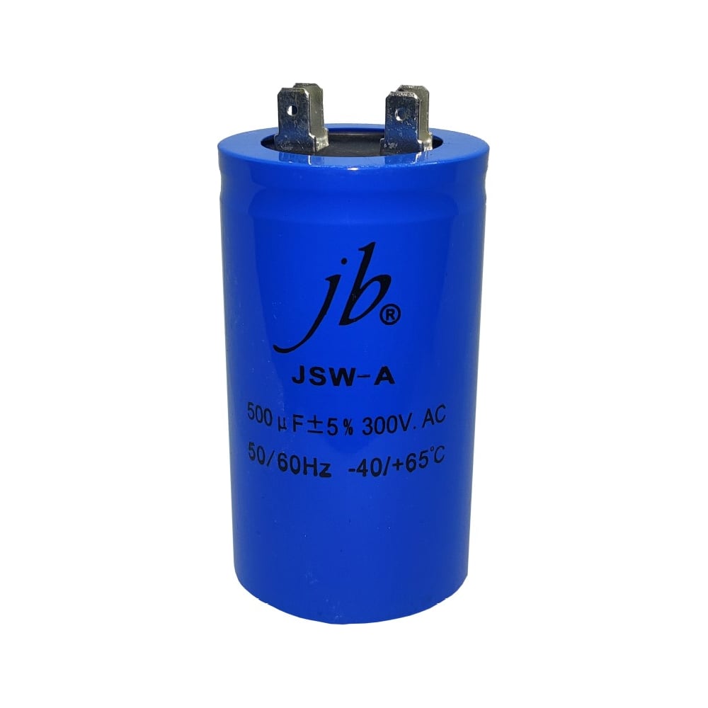 Изображение товара Конденсатор пусковой JB Capacitors 500мкФ 300В серия JSW-A (CD60-А) с клеммами