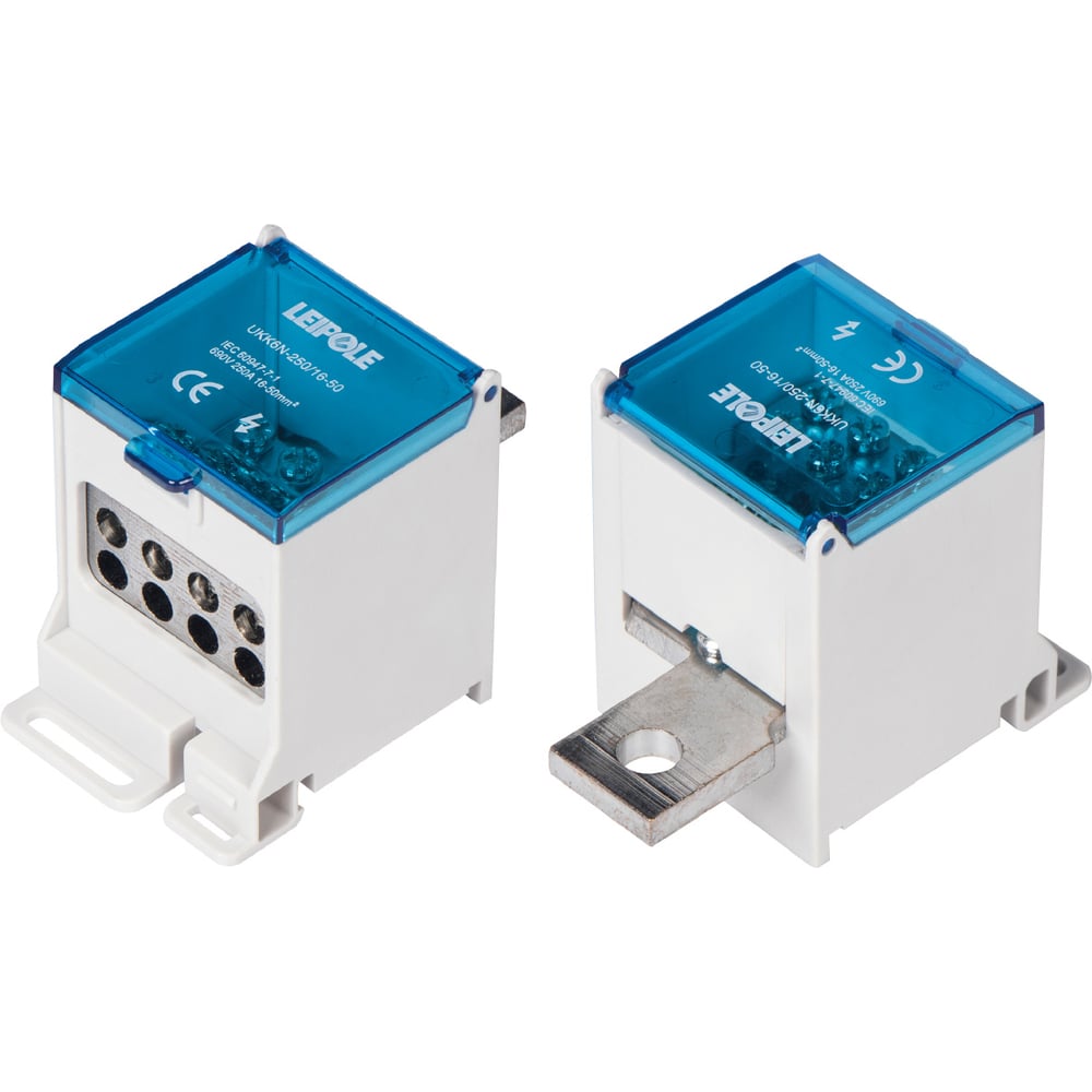 Изображение товара Распределительный блок Leipole 250А 690В на DIN-рейку UKK6N-250/16-50/8x16