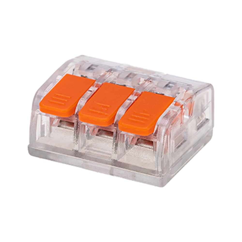 Изображение товара Универсальная компактная клемма REXANT СМК 221-413 3-проводная до 4 мм2, 10 шт