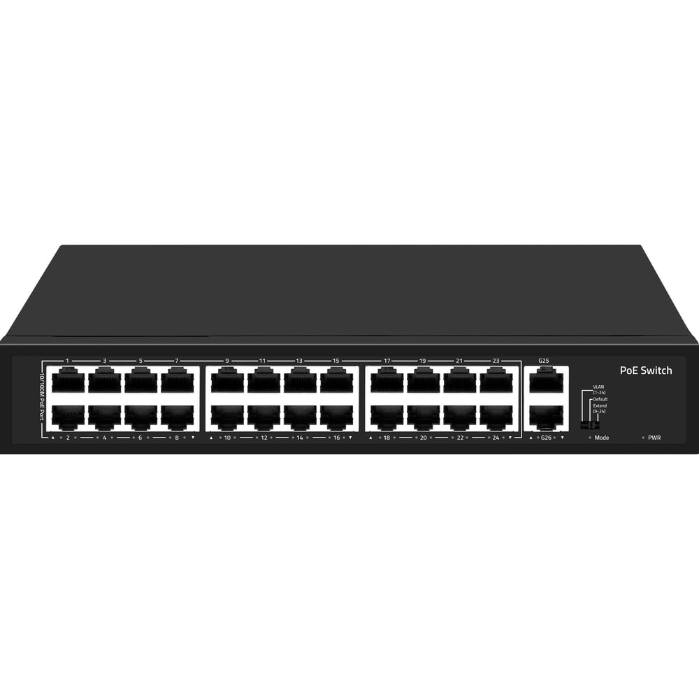 Изображение товара PoE коммутатор Falcon Eye FE-24FPG226 портовый неуправляемый PoE коммутатор 00-00330355