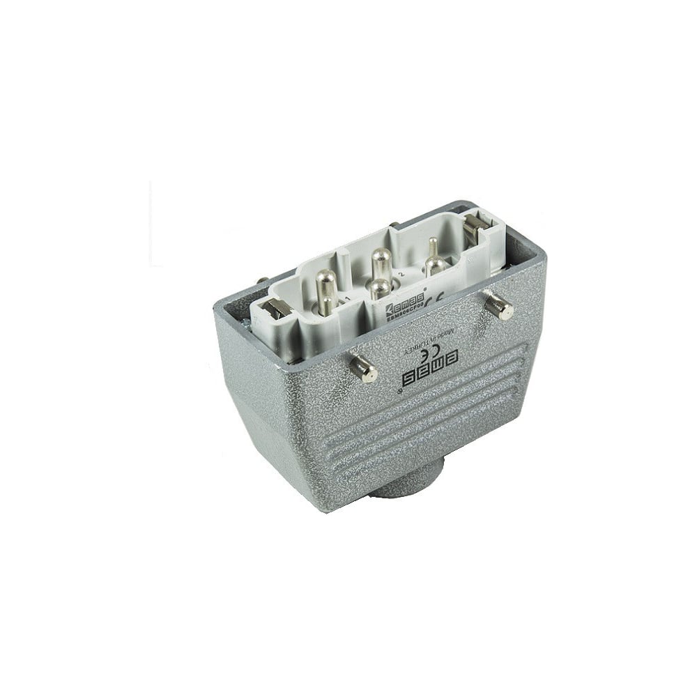 Изображение товара Кожух Emas со штепселем металлический, 6 полюсов (4 x 80A + 2 x 16A), верхний ввод (PG 21), IP65 EBM806FU30