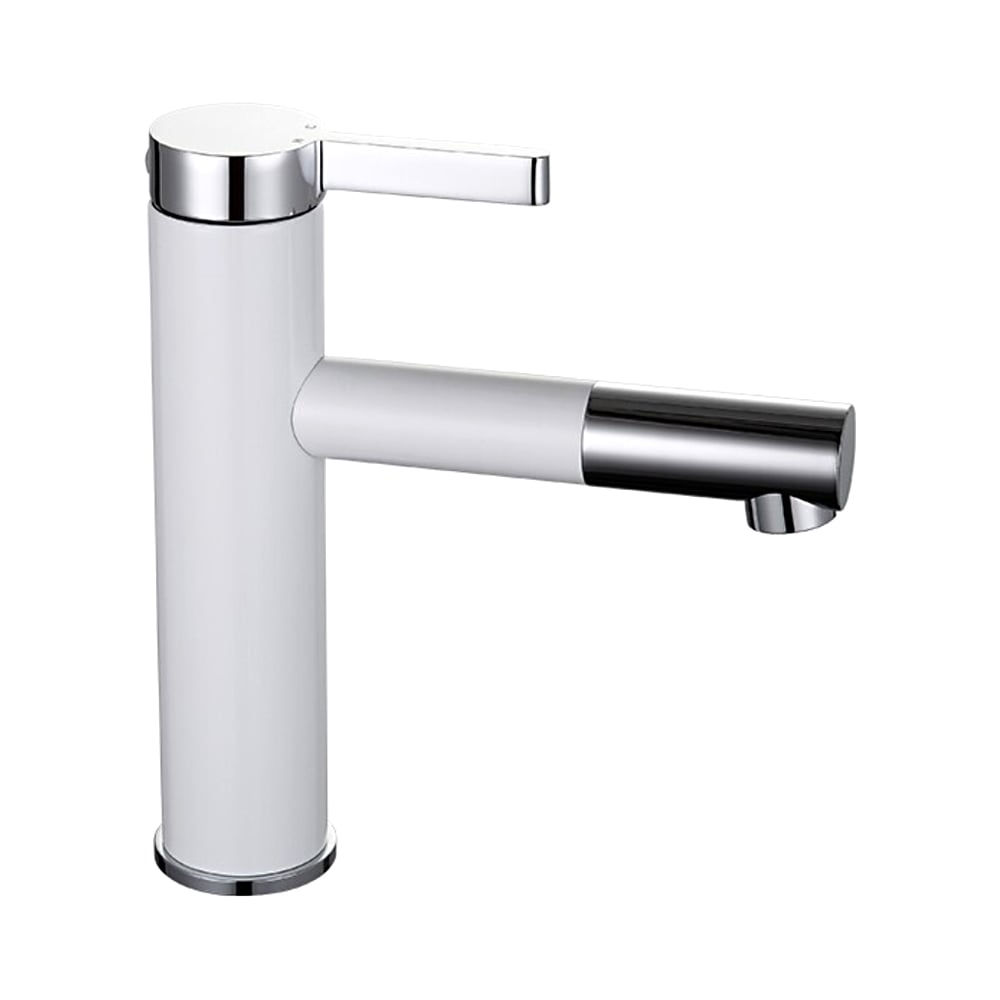 Изображение товара Смеситель для раковины FRAP F1052-14 белый хром однорычажный