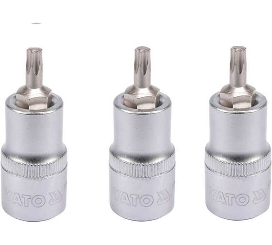 Изображение товара Головка торцевая cо вставкой YATO TORX 1/2 Т27, 3 штуки YT-04312Y