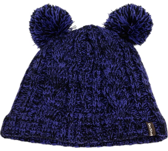 Изображение товара Детская водонепроницаемая шапка DexShell DH572 с помпонами, фиолетовая DH572PP