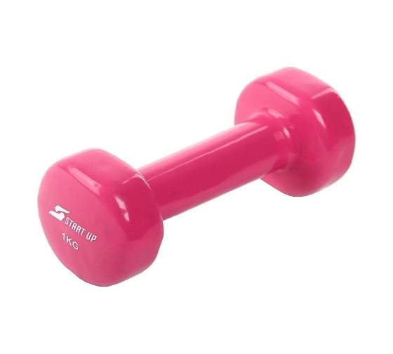 Изображение товара Виниловая гантель Start Up NT08010 1 кг, pink 4690222155266