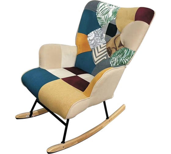 Изображение товара Кресло-качалка BRABIX Rock LC-310, ткань, пэчворк (лоскутное) 533149