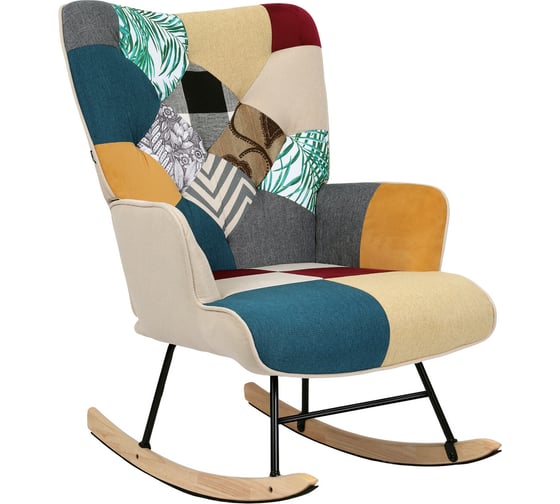 Изображение товара Кресло-качалка BRABIX Rock LC-310, ткань, пэчворк (лоскутное) 533149