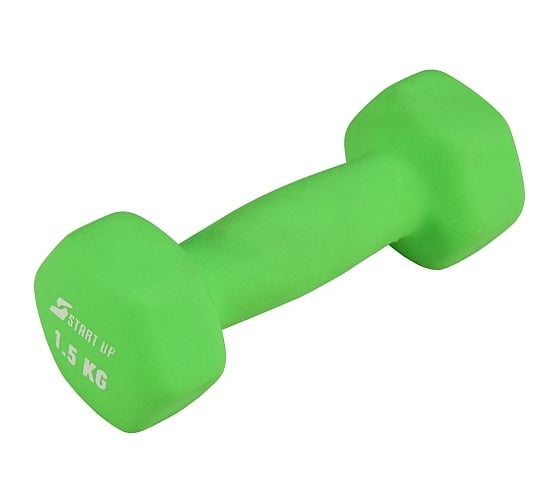 Изображение товара Неопреновая гантель Start Up HD1201 1.5 кг, зеленый 4690222174069