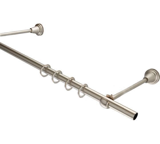 Изображение товара Одинарный карниз Peora 16 мм, в коробе, открытый кронштейн, сатин, 2.0 м 54419