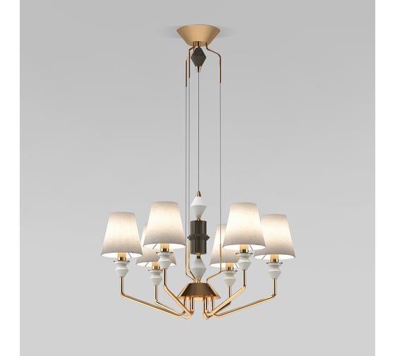 Изображение товара Умная люстра Eurosvet Olaria с декором из керамики 101012/6 латунь a071403