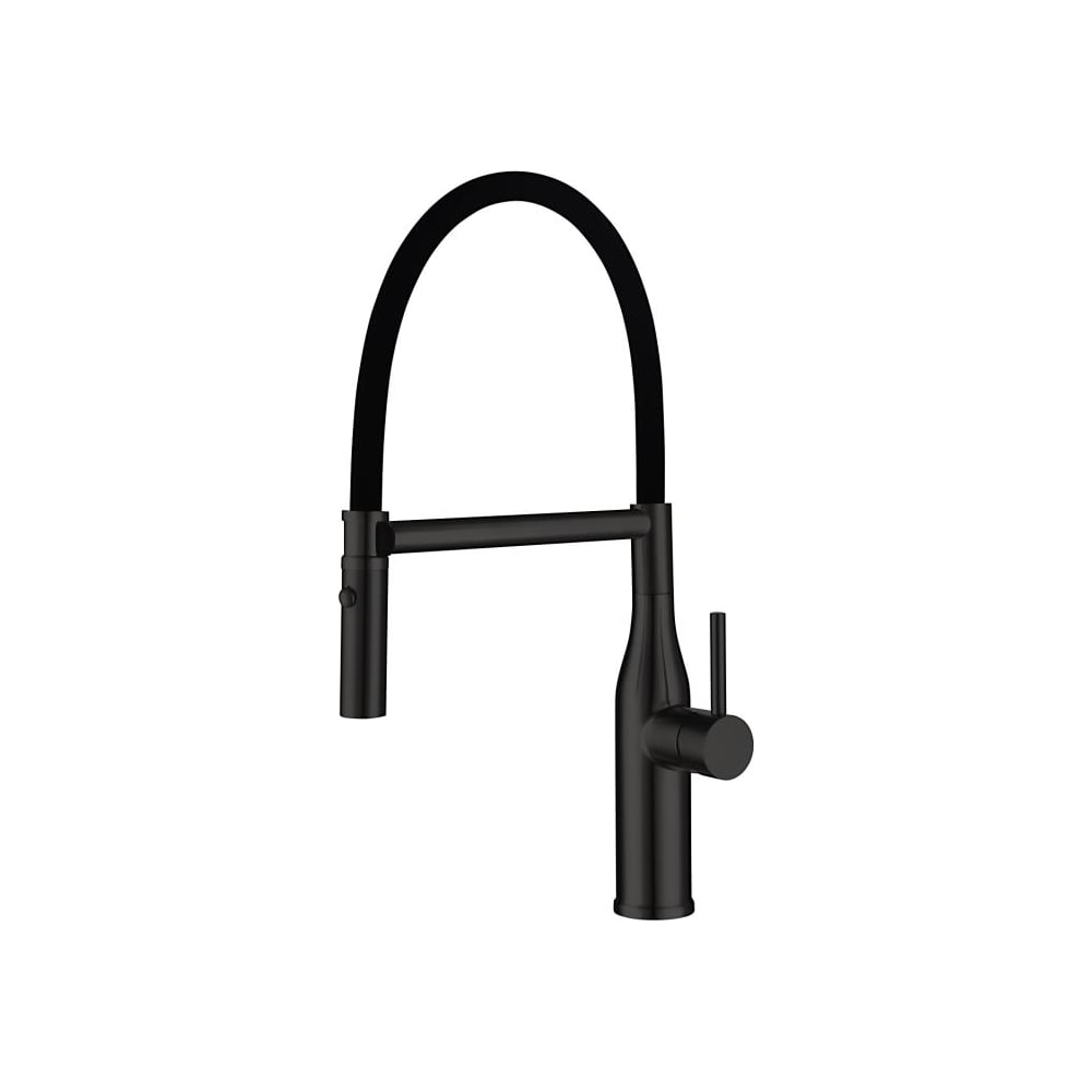 Изображение товара Современный черный однорычажный смеситель для кухни с гибким изливом G4098-26