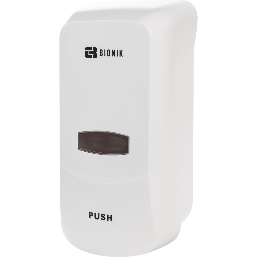 Изображение товара Дозатор для мыла BIONIK белый 1 литр антивандальный механический настенный