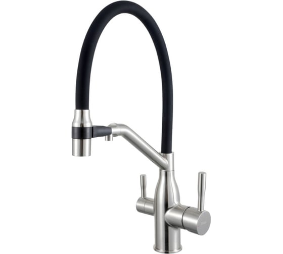 Изображение товара Смеситель для кухни с гибким изливом и подключением фильтра для питьевой воды FRAP F4397-5