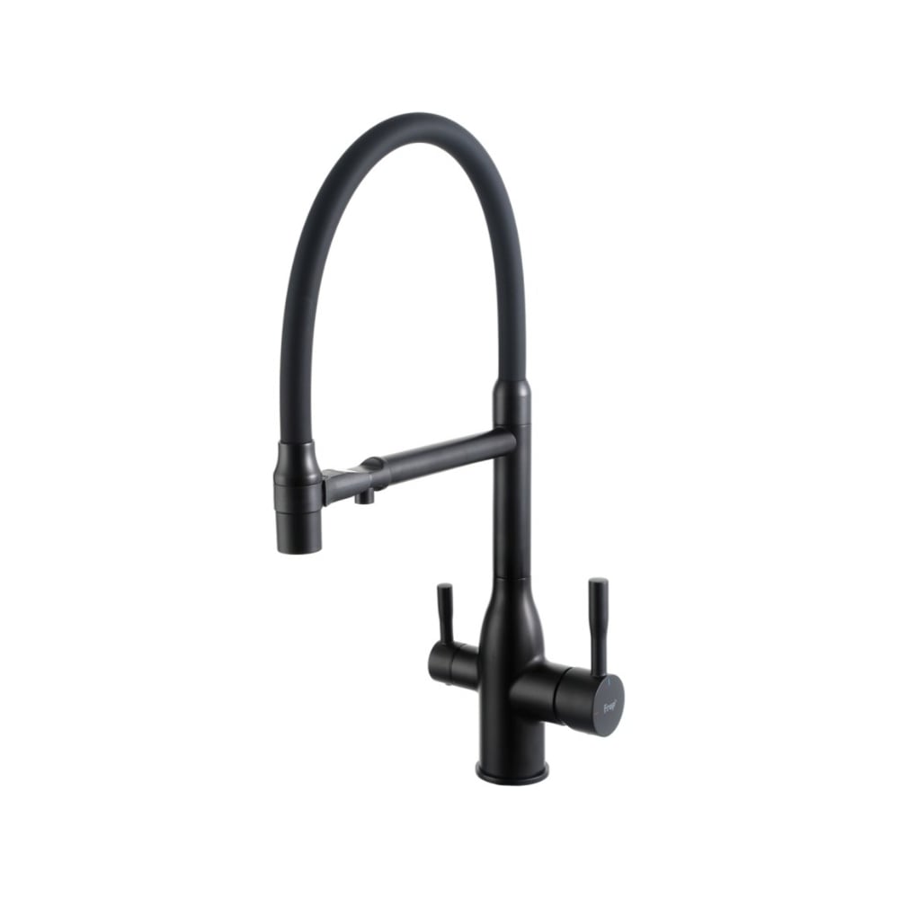 Изображение товара Смеситель для кухни с гибким изливом FRAP F4398-6, однорычажный, черный