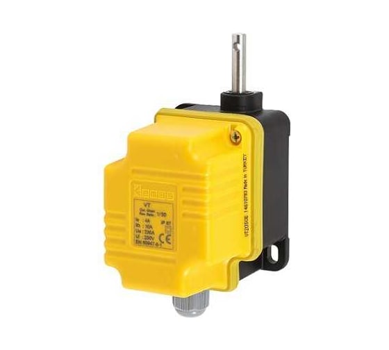 Изображение товара Поворотный концевой выключатель Emas 4 переключателя, передаточное число 1/300, угол срабатывания 60 (240В AC, 3А), IP67 VT4300D