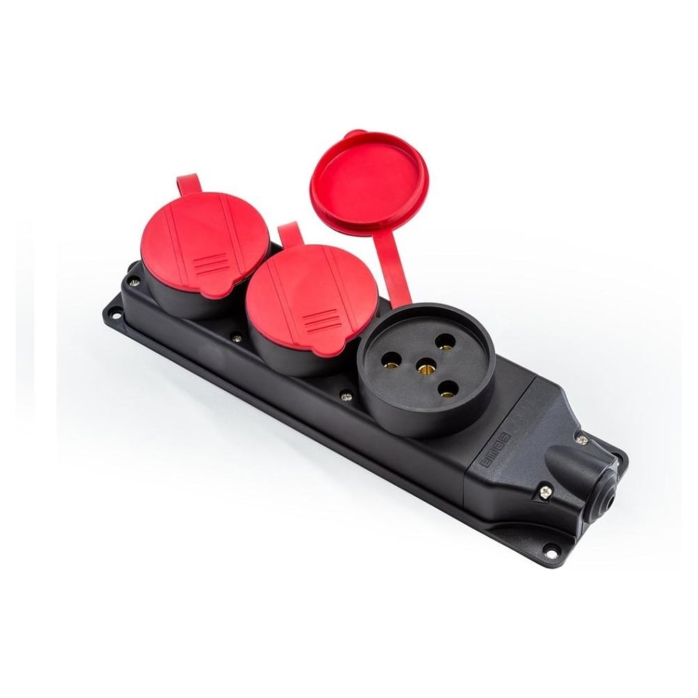 Изображение товара Промышленная розетка Emas трёхместная IP44 настенная фиксация