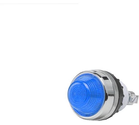 Изображение товара Сигнальная арматура Emas 22мм, синий цвет, лампа накаливания, коническая линза, 230В AC S220NM
