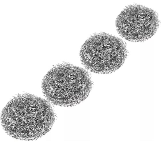 Изображение товара Набор металлических губок VETTA 4 шт, спираль, 15 г 441-111