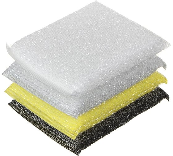 Изображение товара Набор губок VETTA 4 шт, кухонные, поролон, 8x12 см 441-164