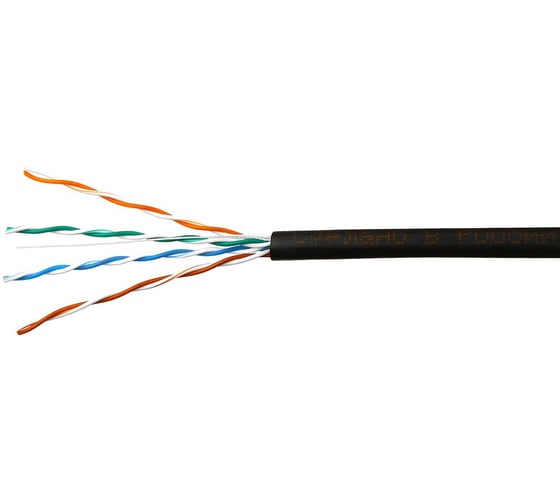 Изображение товара Кабель SkyNet Standart UTPoutdoor 4x2x0,48 медь FLUKETEST категории 5e одножильный 100м box черный CSS-UTP-4-CU-OUT/100