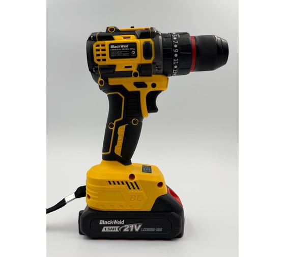 Изображение товара Ударная бесщеточная аккумуляторная дрель-шуруповерт BlackWeld JZ02-10Y 21V 1.5Ah 150181