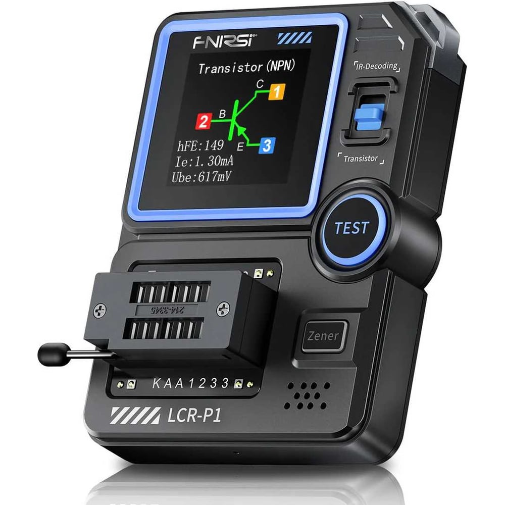 Изображение товара Тестер FNIRSI LCR-P1 для измерения сопротивления и емкости компактный