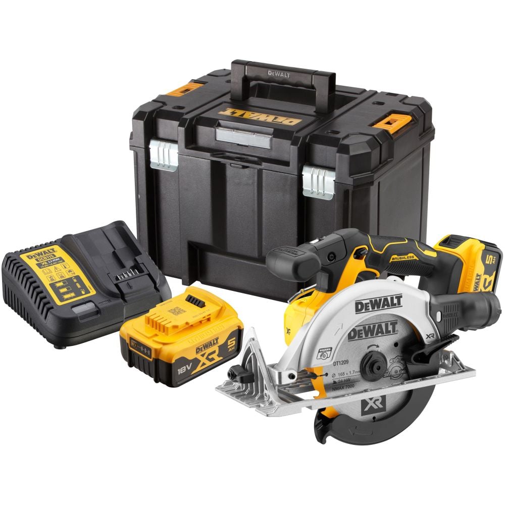 Изображение товара Аккумуляторная дисковая пила Dewalt DCS565P2 18 В 165 мм с 2 АКБ и кейсом