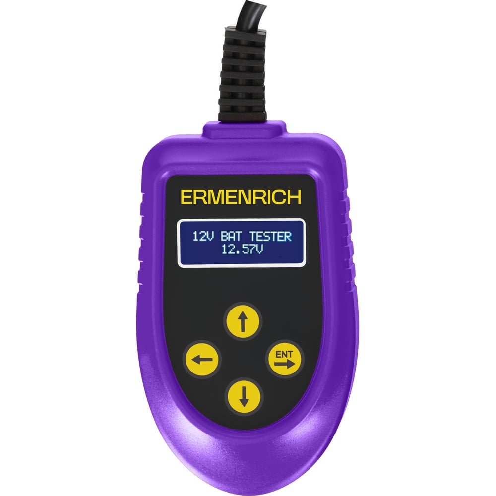 Изображение товара Тестер аккумуляторный Ermenrich Zing AL30, фиолетовый 85690