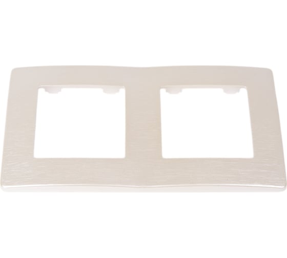 Изображение товара Рамка для розеток и выключателей ЭРА Серия 12 12510215 на 2 поста, Сатин, перламутр Б0052518
