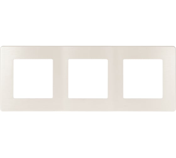 Изображение товара Рамка для розеток и выключателей ЭРА Серия 12 12510315 на 3 поста, Сатин, перламутр Б0052528