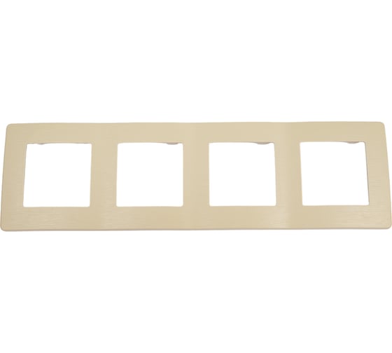 Изображение товара Рамка для розеток и выключателей ЭРА Серия 12 на 4 поста, Сатин, слоновая кость Б0052530