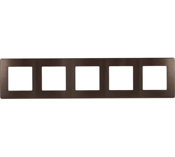 Изображение товара Рамка для розеток и выключателей ЭРА Серия 12 12510513 на 5 постов, Сатин, бронза Б0052546