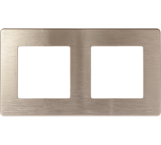 Изображение товара Рамка для розеток и выключателей ЭРА Серия 12 12510204 на 2 поста, Сатин, шампань Б0052512