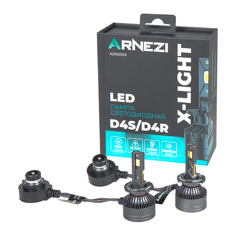 Изображение товара Светодиодная лампа ARNEZI D4S/D4R 36W 3000lm 6000K IP68 для автомобилей