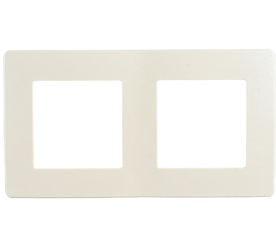 Изображение товара Рамка для розеток и выключателей ЭРА Серия 12 на 2 поста, Сатин, слоновая кость Б0052510