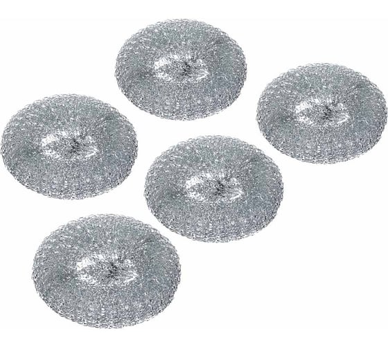 Изображение товара Набор металлических губок VETTA 5 шт, плетенка, 20 г 441-112