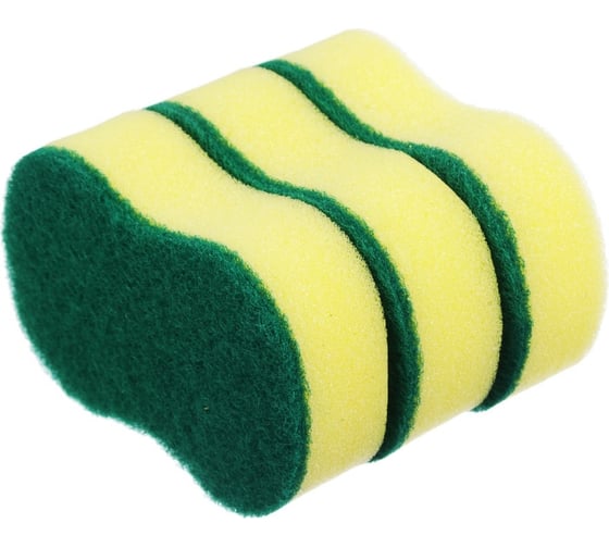 Изображение товара Бытовая губка с чистящим слоем VETTA Фигурная 3 шт, 7x10.5x2.5 см 441-029